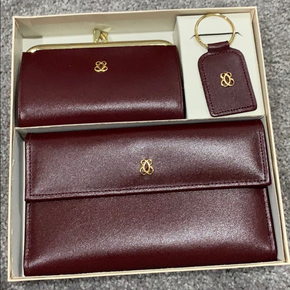 Vintage Leather Wallet Set NWB
